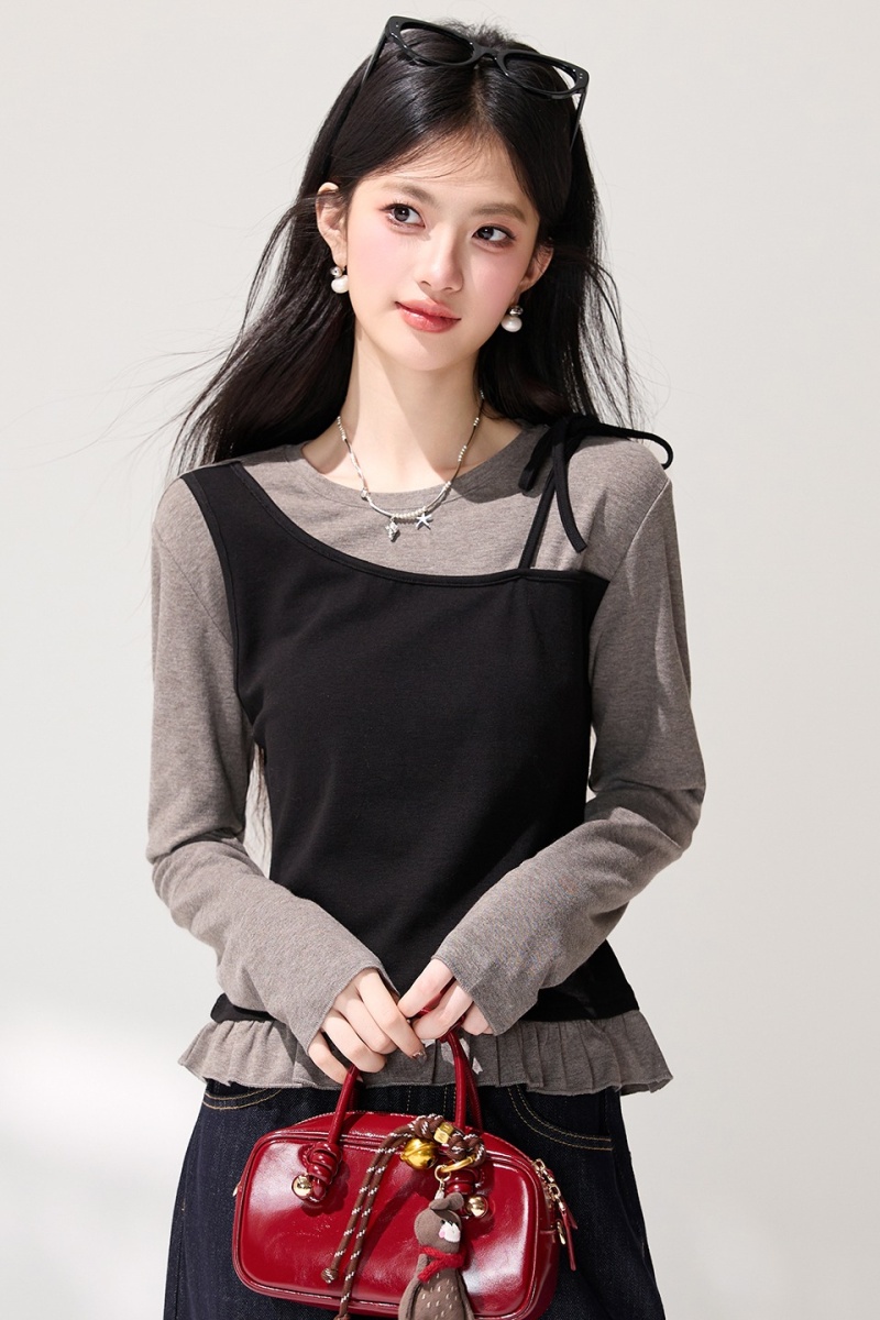 Long sleeve commuting T-shirt spring tops for women