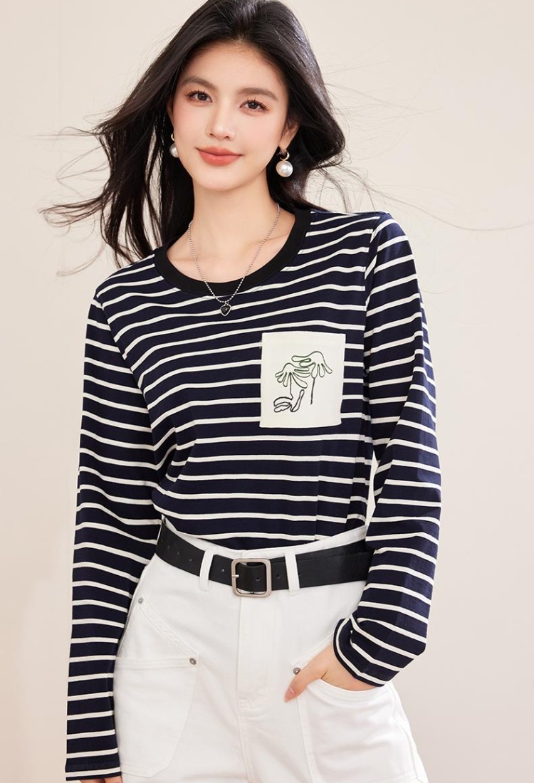 Korean style temperament tops all-match T-shirt