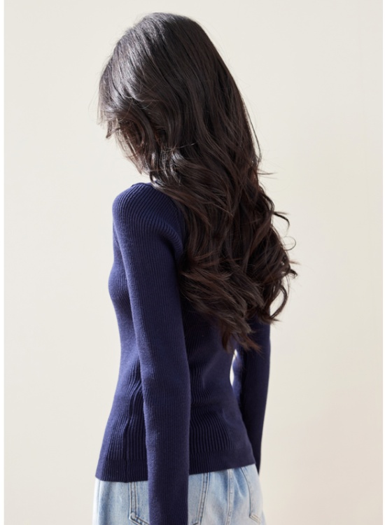 Inside the ride college style hollow embroidery sweater