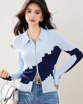 Double zip mixed colors niche tops for women