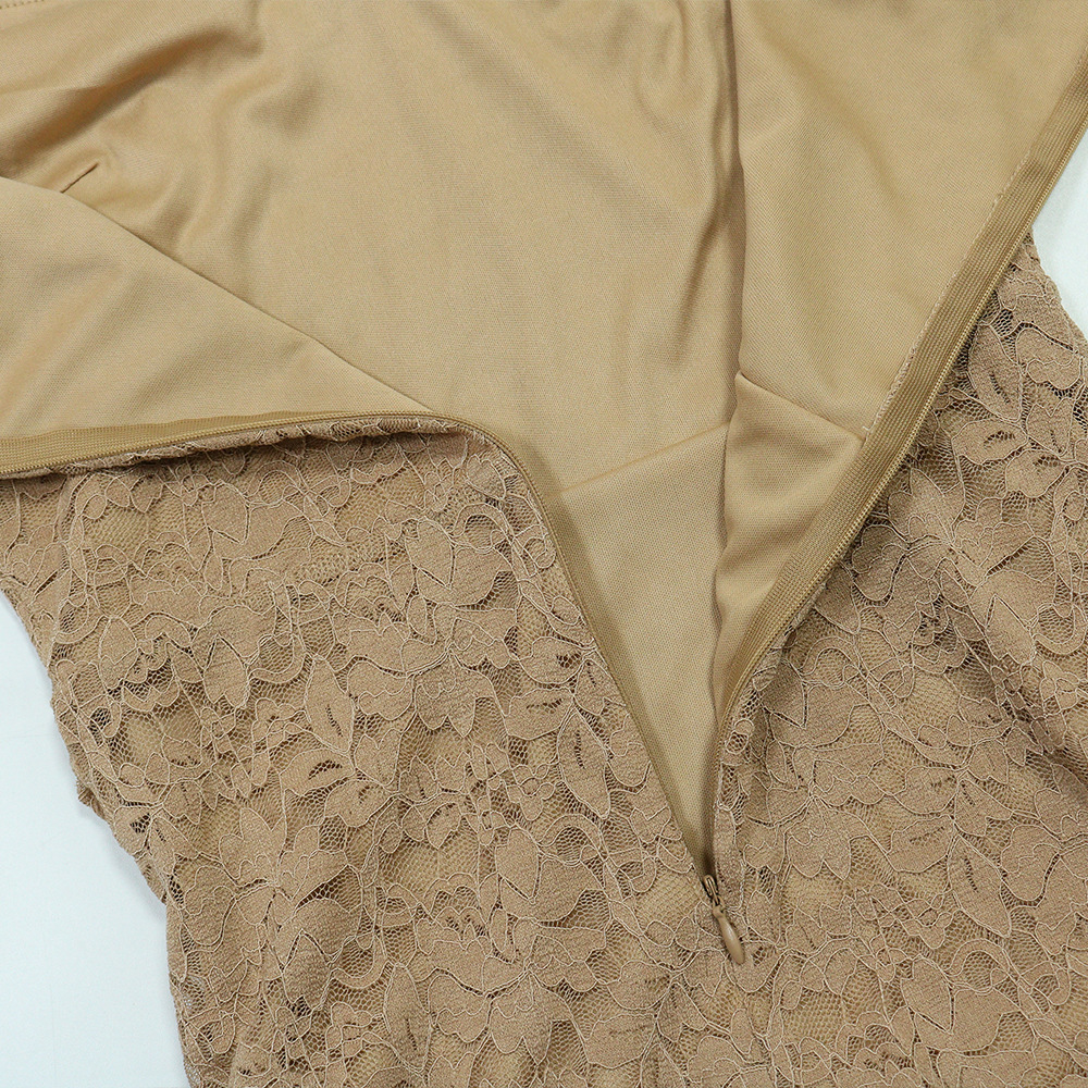 Sexy slim split strapless sling dress