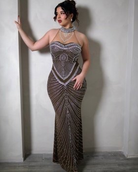 Rhinestone evening dress dress for women