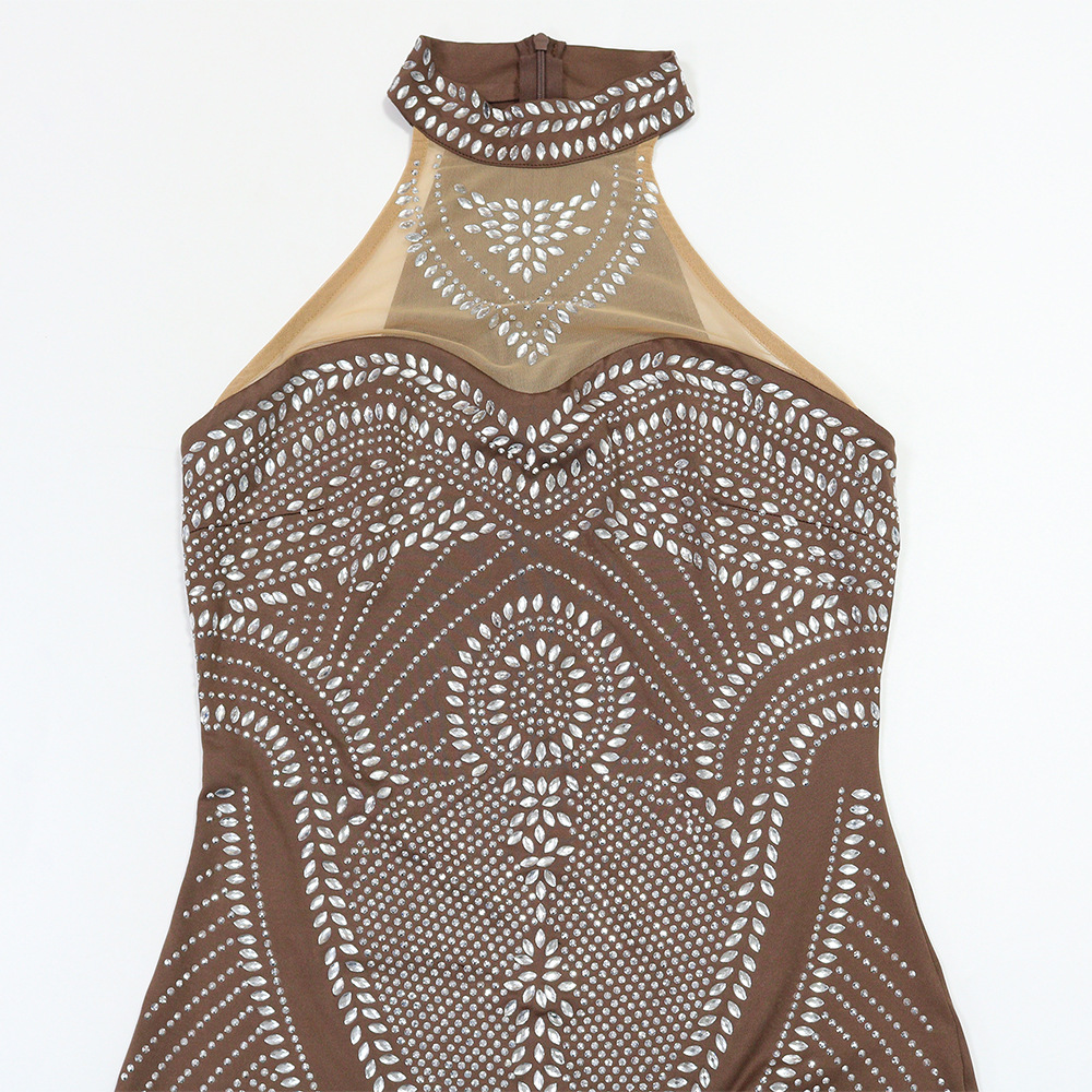 Rhinestone evening dress dress for women