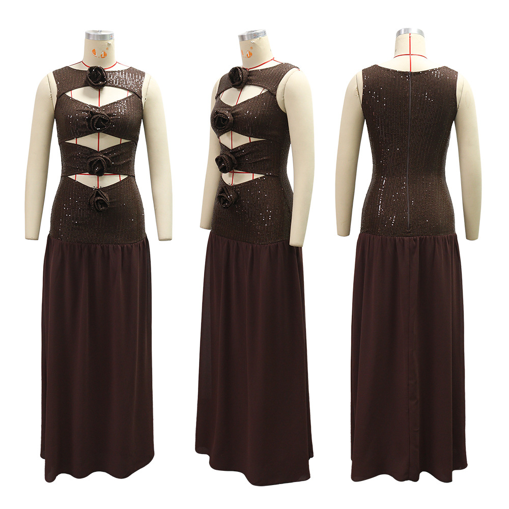 European style dress long dress for women