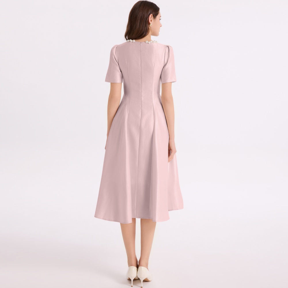 Slim pinched waist tender temperament dress