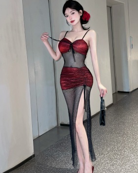 Sexy spicegirl sling dress night show halter evening dress