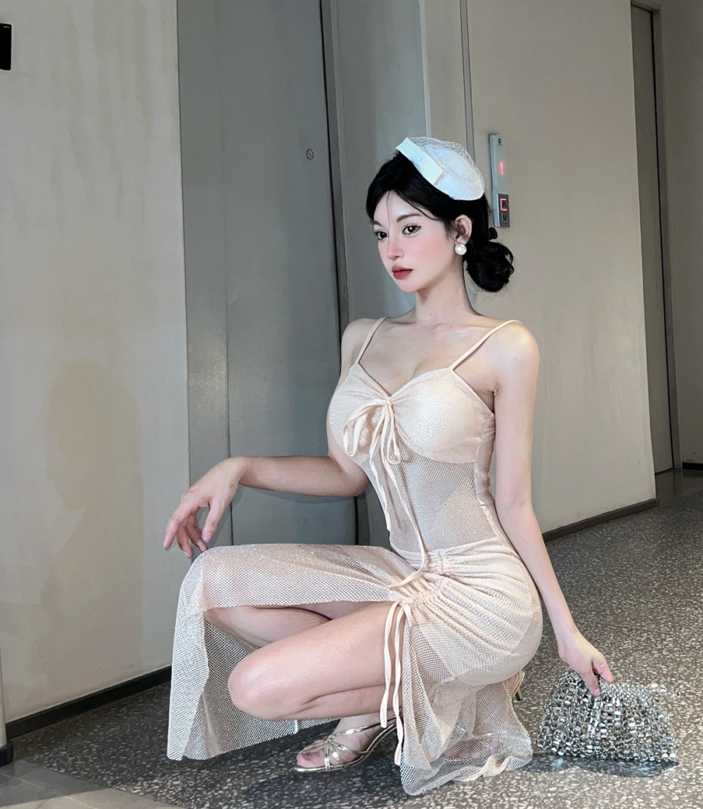 Sexy spicegirl sling dress night show halter evening dress