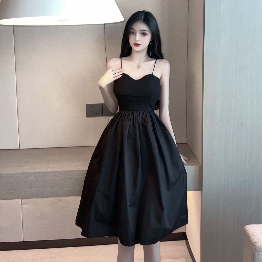 France style all-match temperament slim Hepburn style dress