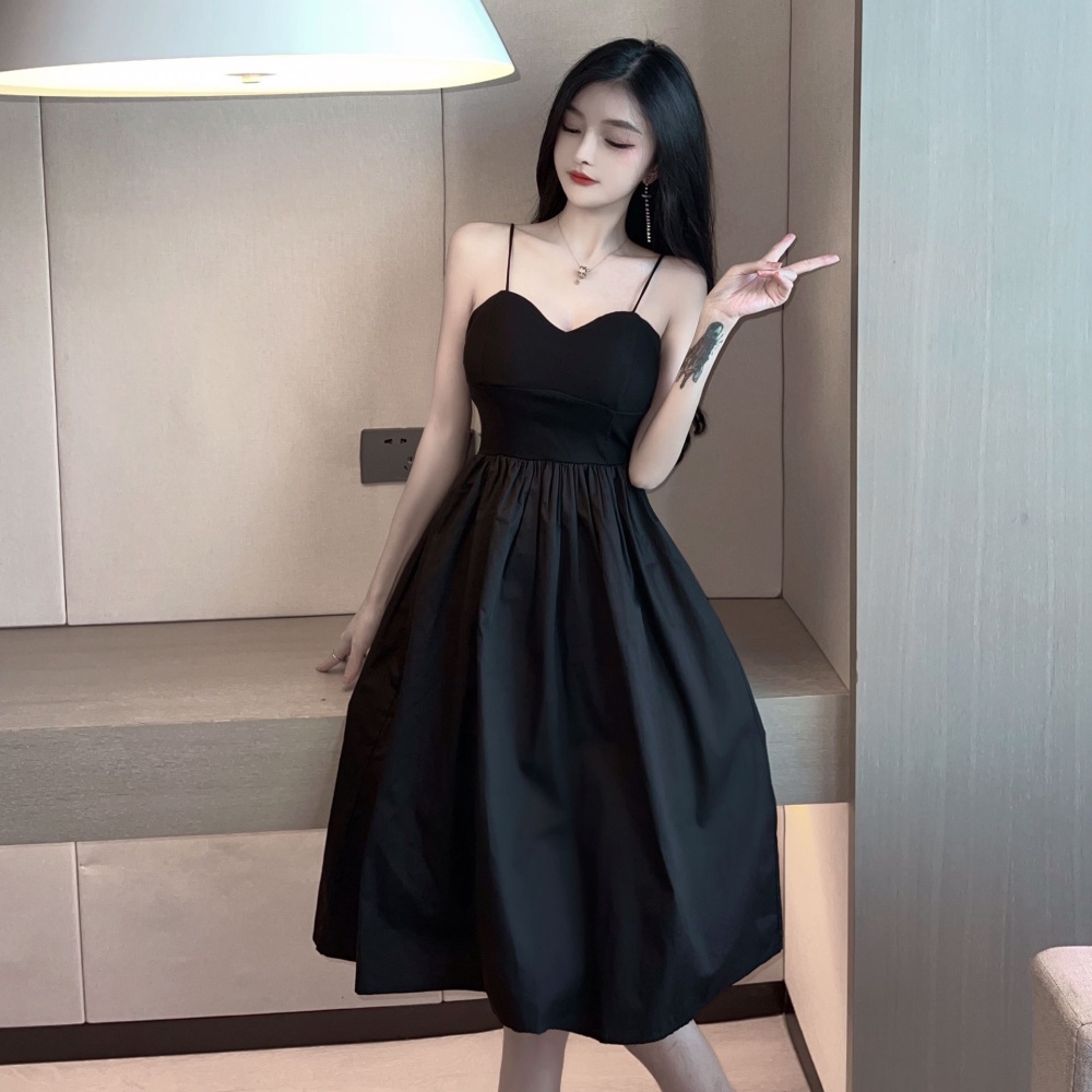 France style all-match temperament slim Hepburn style dress