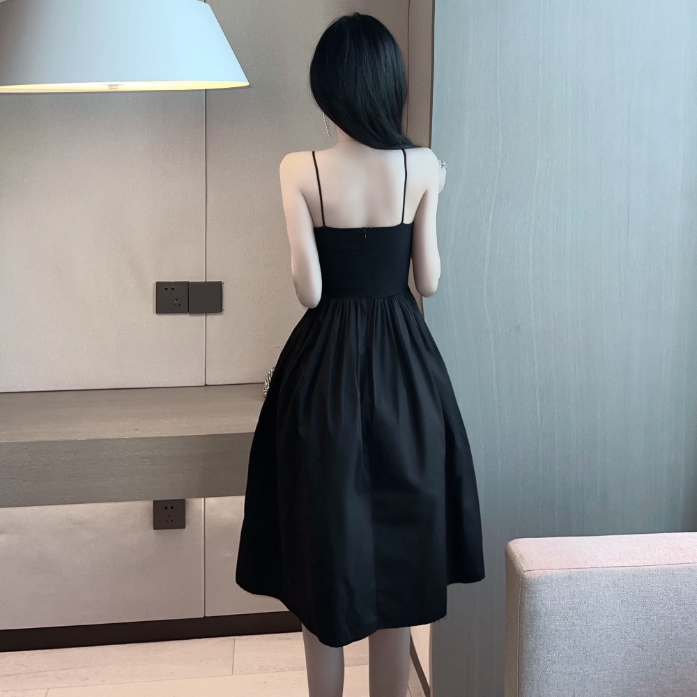 France style all-match temperament slim Hepburn style dress
