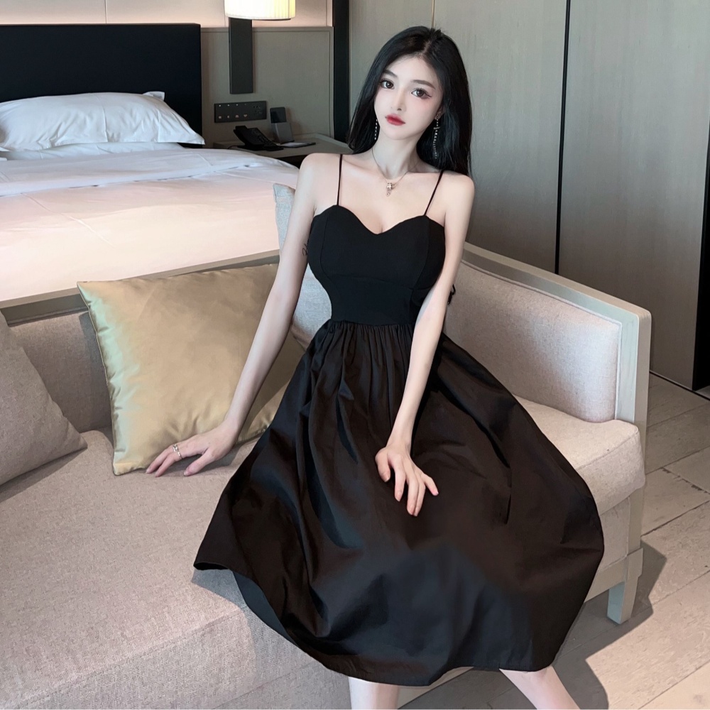 France style all-match temperament slim Hepburn style dress