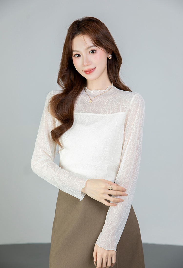 Lace bottoming shirts long sleeve bottoming shirt for women