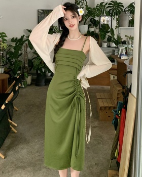 Large yard dress temperament long dress a set