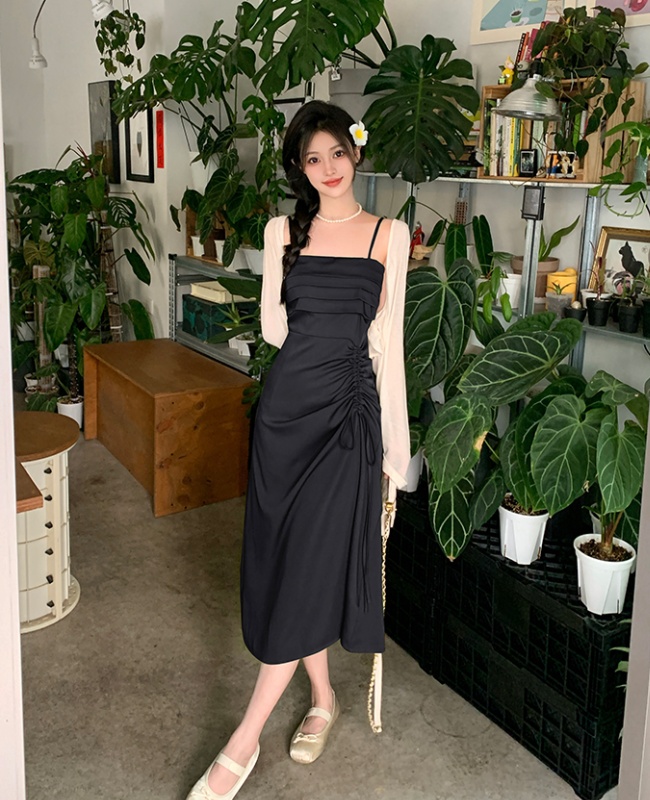 Large yard dress temperament long dress a set