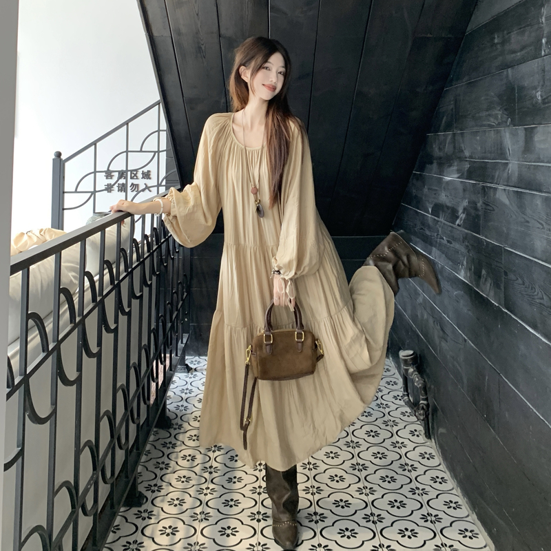 Large yard dress spring waistcoat 2pcs set for women