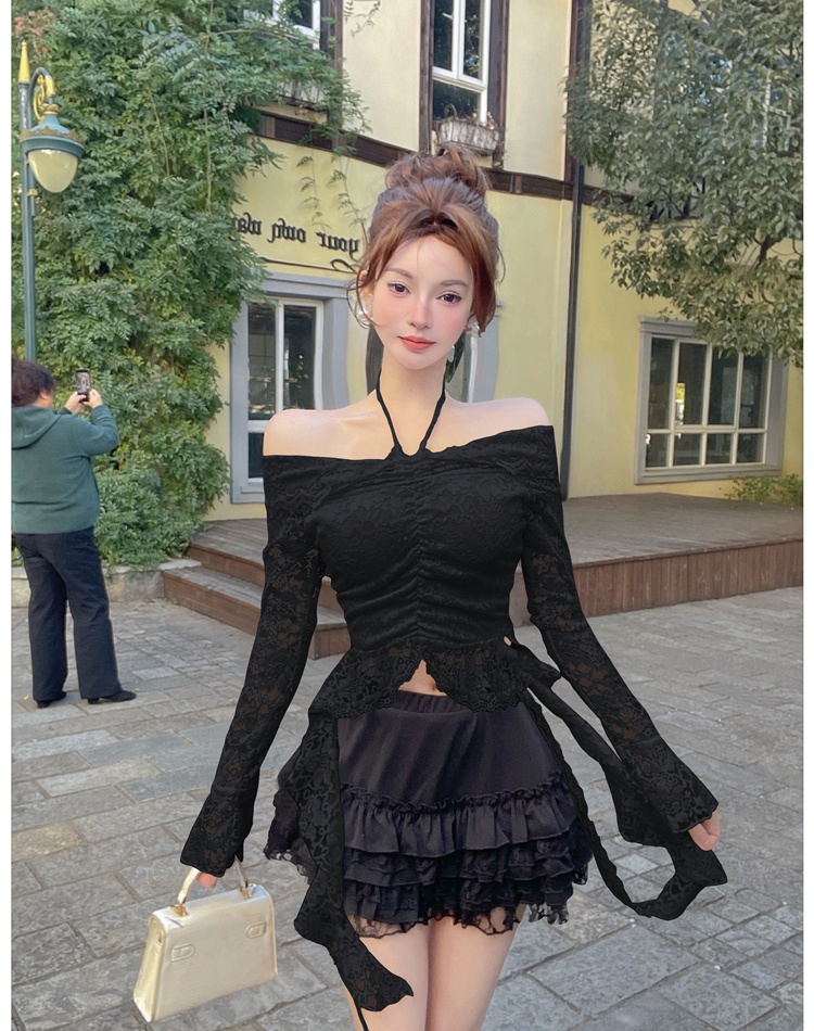 Spicegirl lace tops long sleeve frenum shirts for women