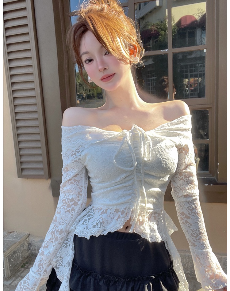 Spicegirl lace tops long sleeve frenum shirts for women