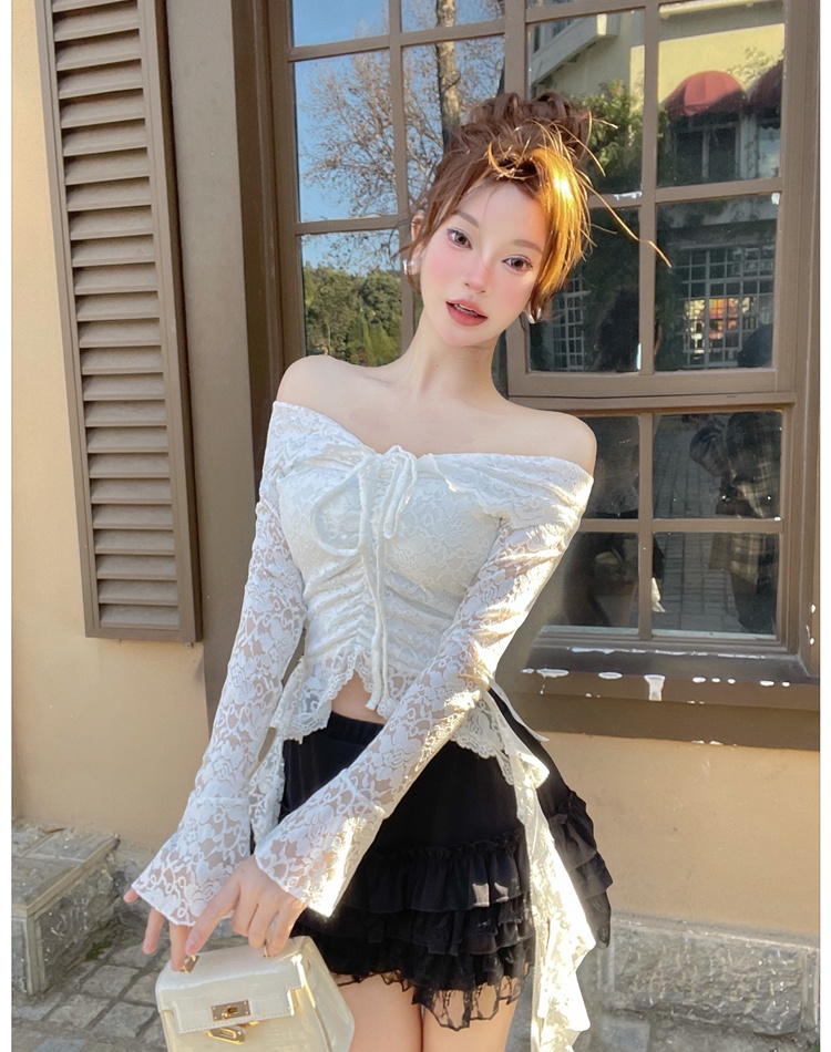 Spicegirl lace tops long sleeve frenum shirts for women