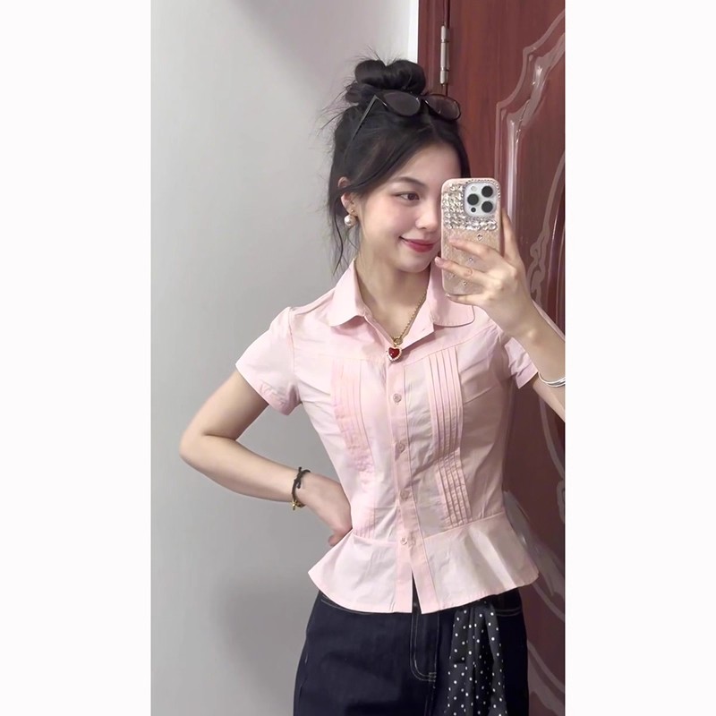 Korean style show young tops sweet shirt for women