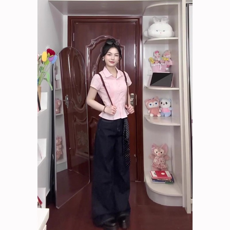 Korean style show young tops sweet shirt for women