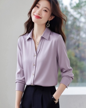 Spring and autumn white profession shirt for women