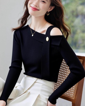 Knitted tops strapless sweater for women