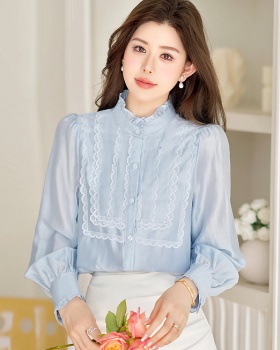 Light luxury spring shirt Western style tops for women