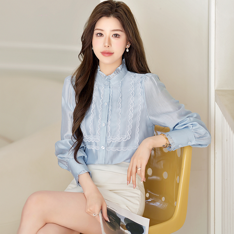 Light luxury spring shirt Western style tops for women