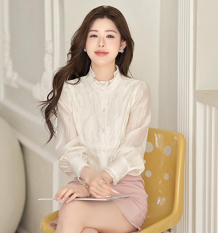 Light luxury spring shirt Western style tops for women