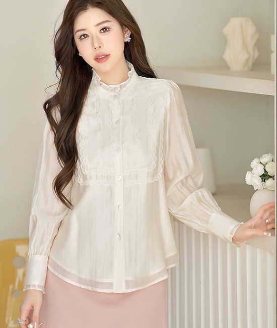 Light luxury spring shirt Western style tops for women
