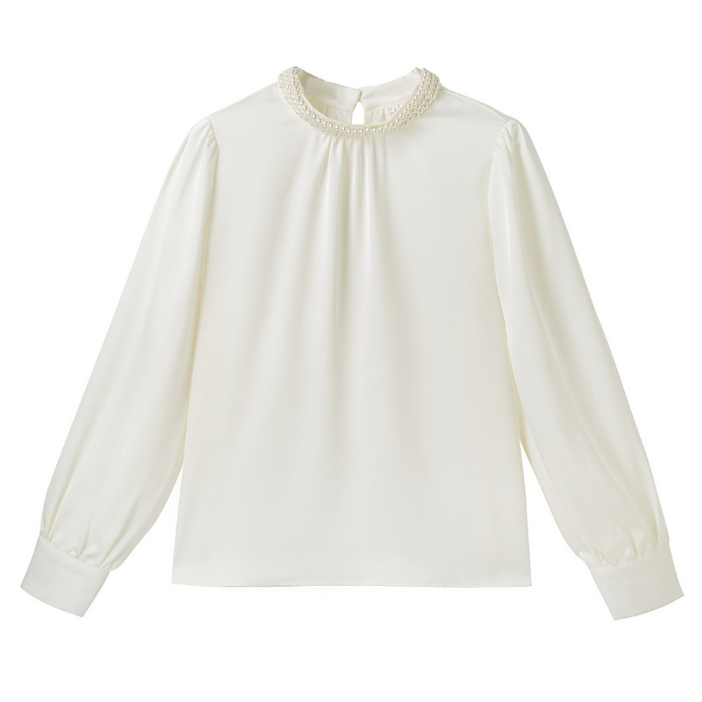 Pearl court style tops light luxury shirt for women