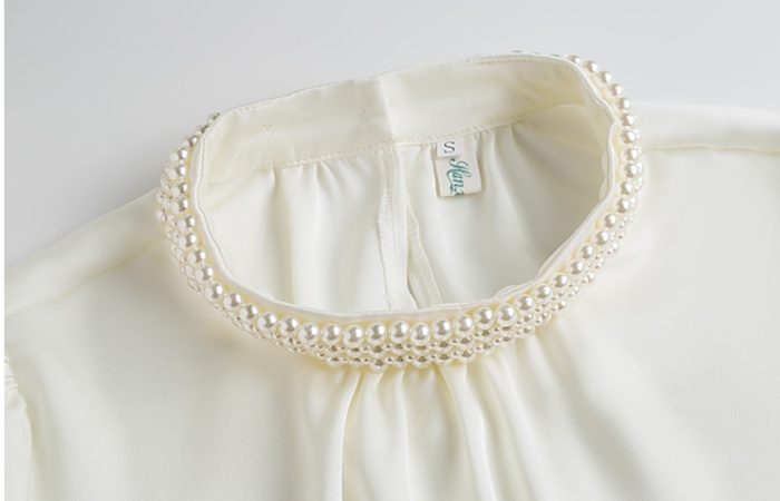 Pearl court style tops light luxury shirt for women