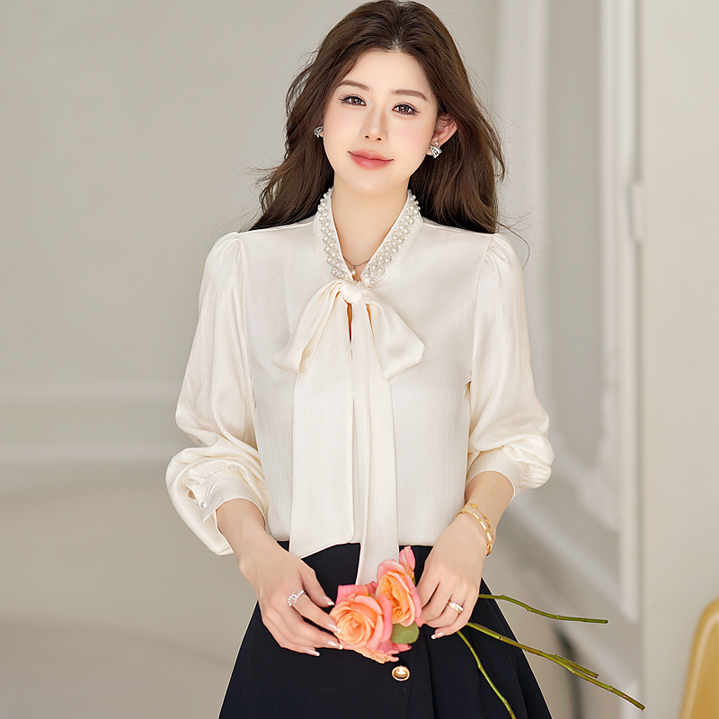 France style long sleeve tops temperament shirt