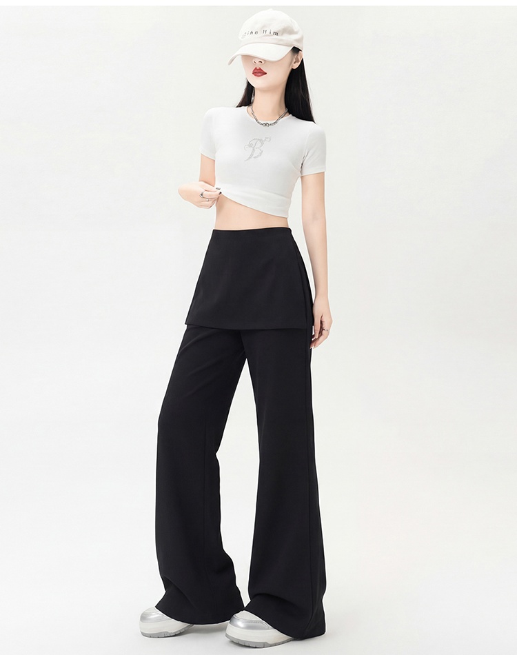 Summer elasticity flare pants slim business suit