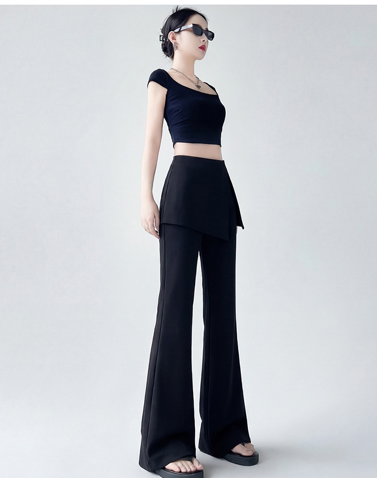 Summer elasticity flare pants slim business suit