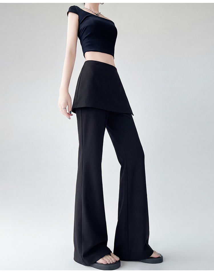 Summer elasticity flare pants slim business suit