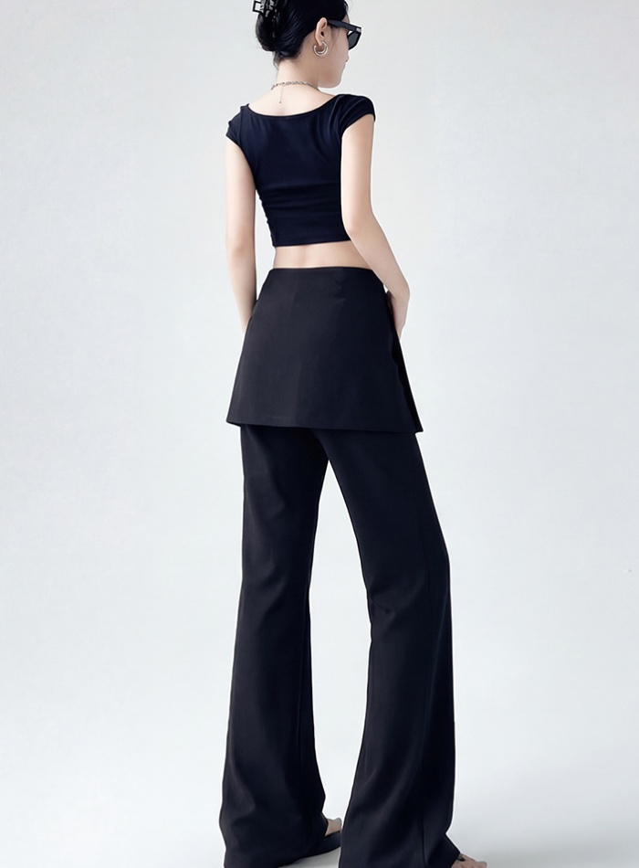 Summer elasticity flare pants slim business suit