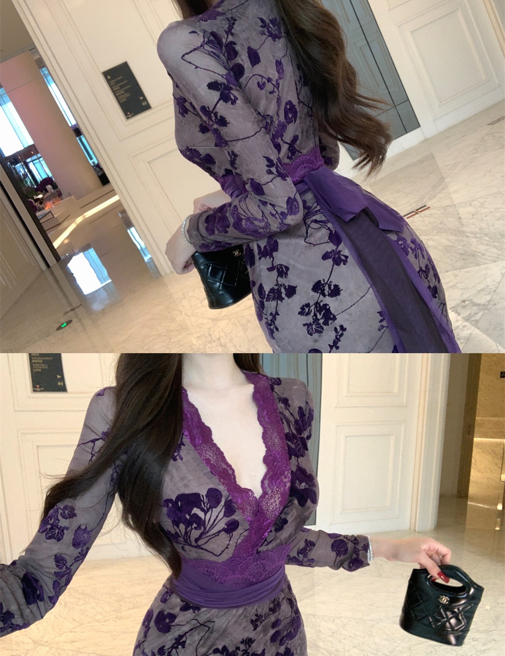 Spicegirl slim splice lace dress