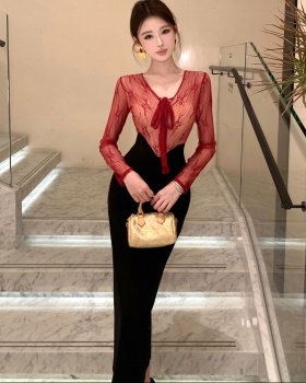 Splice spicegirl lace slim dress