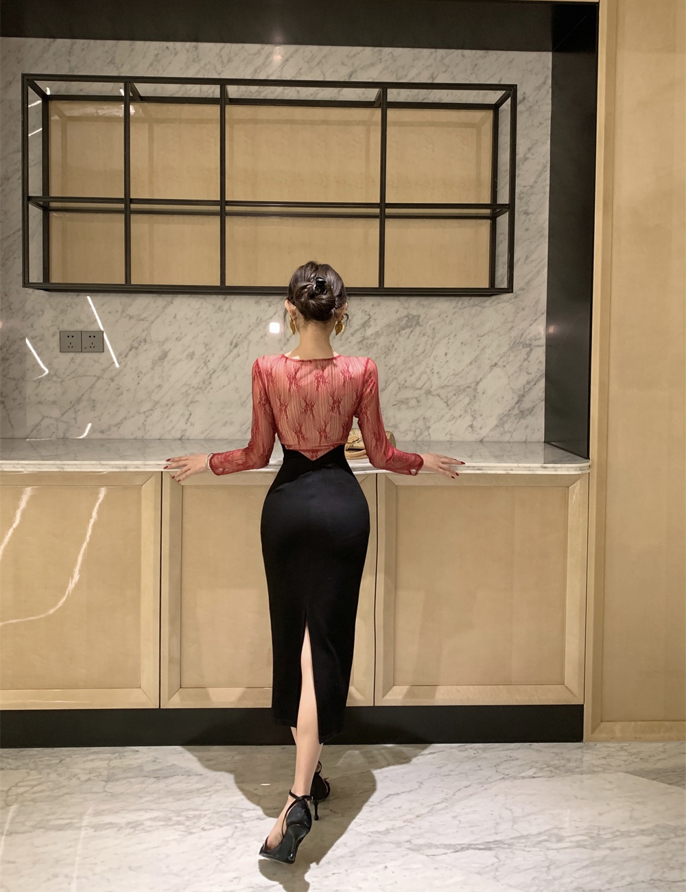 Splice spicegirl lace slim dress