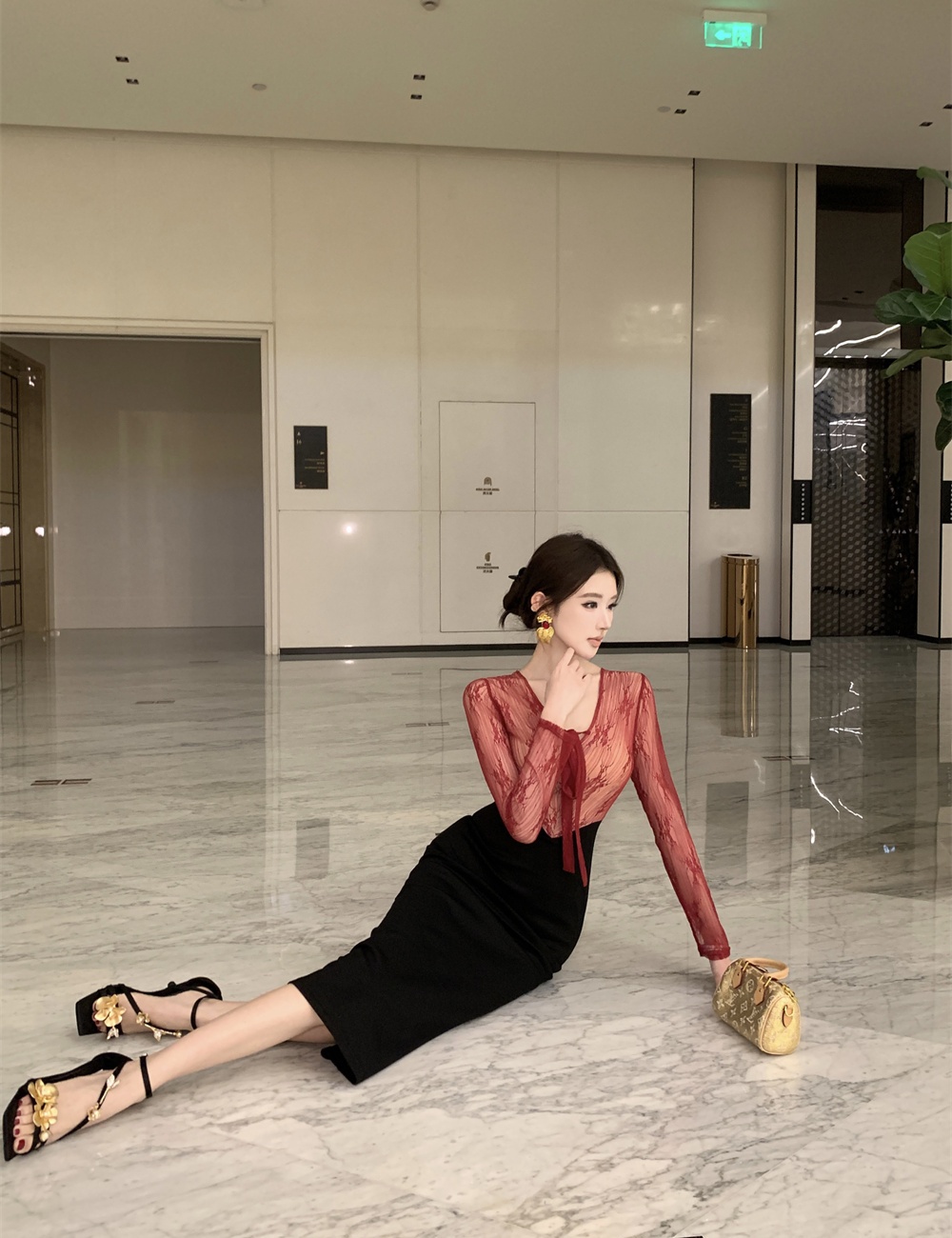 Splice spicegirl lace slim dress