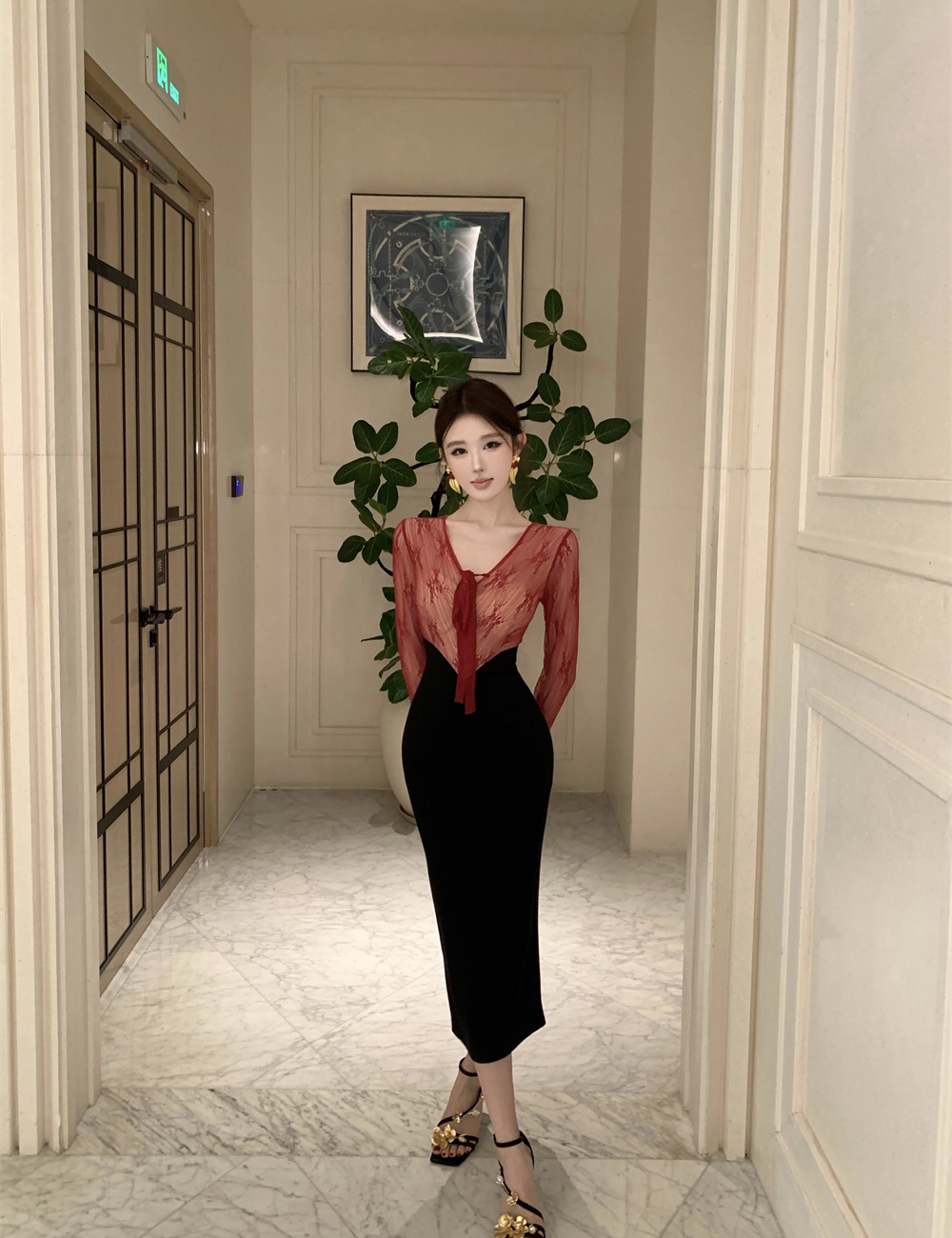 Splice spicegirl lace slim dress