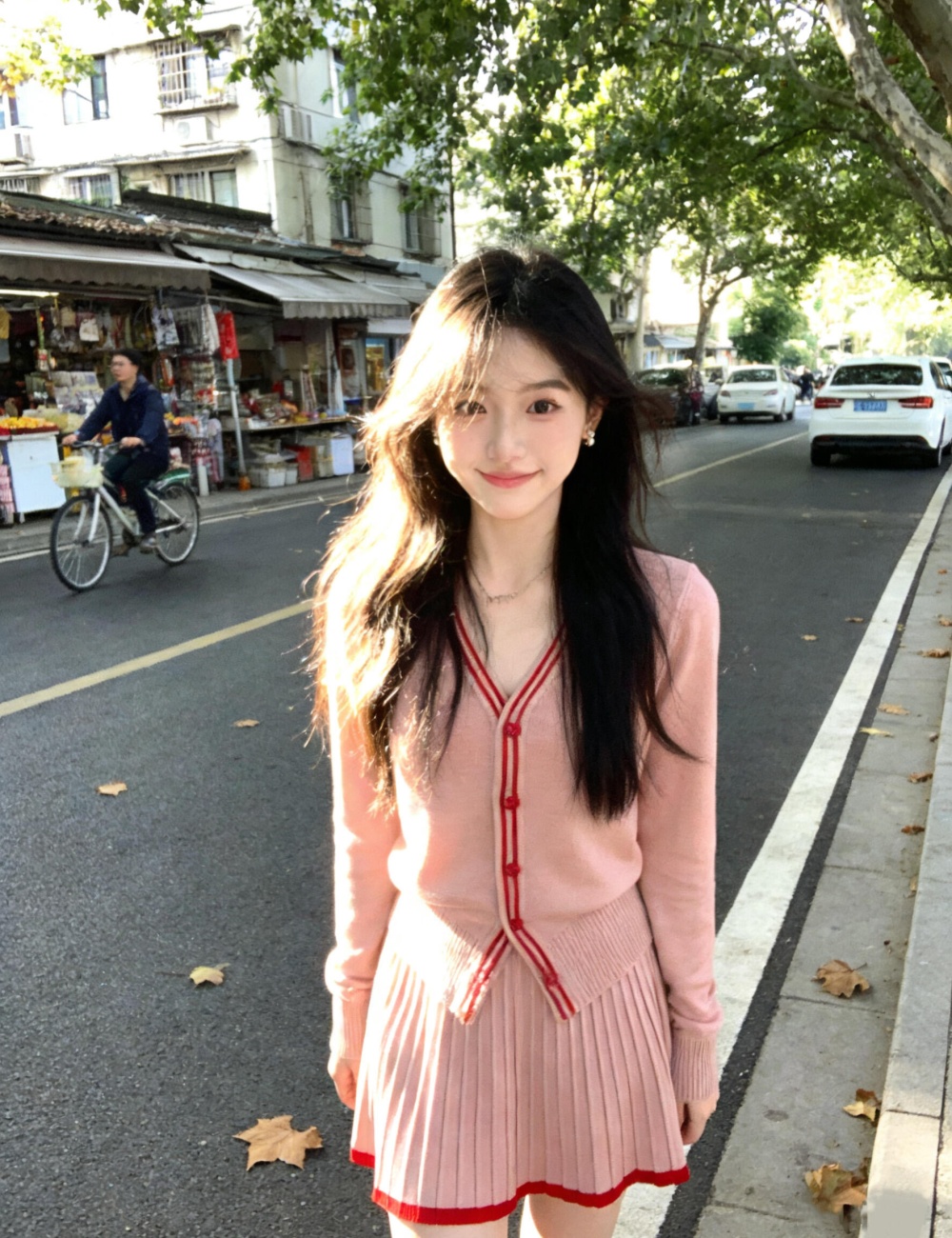 Autumn and winter cardigan sweater 2pcs set for women