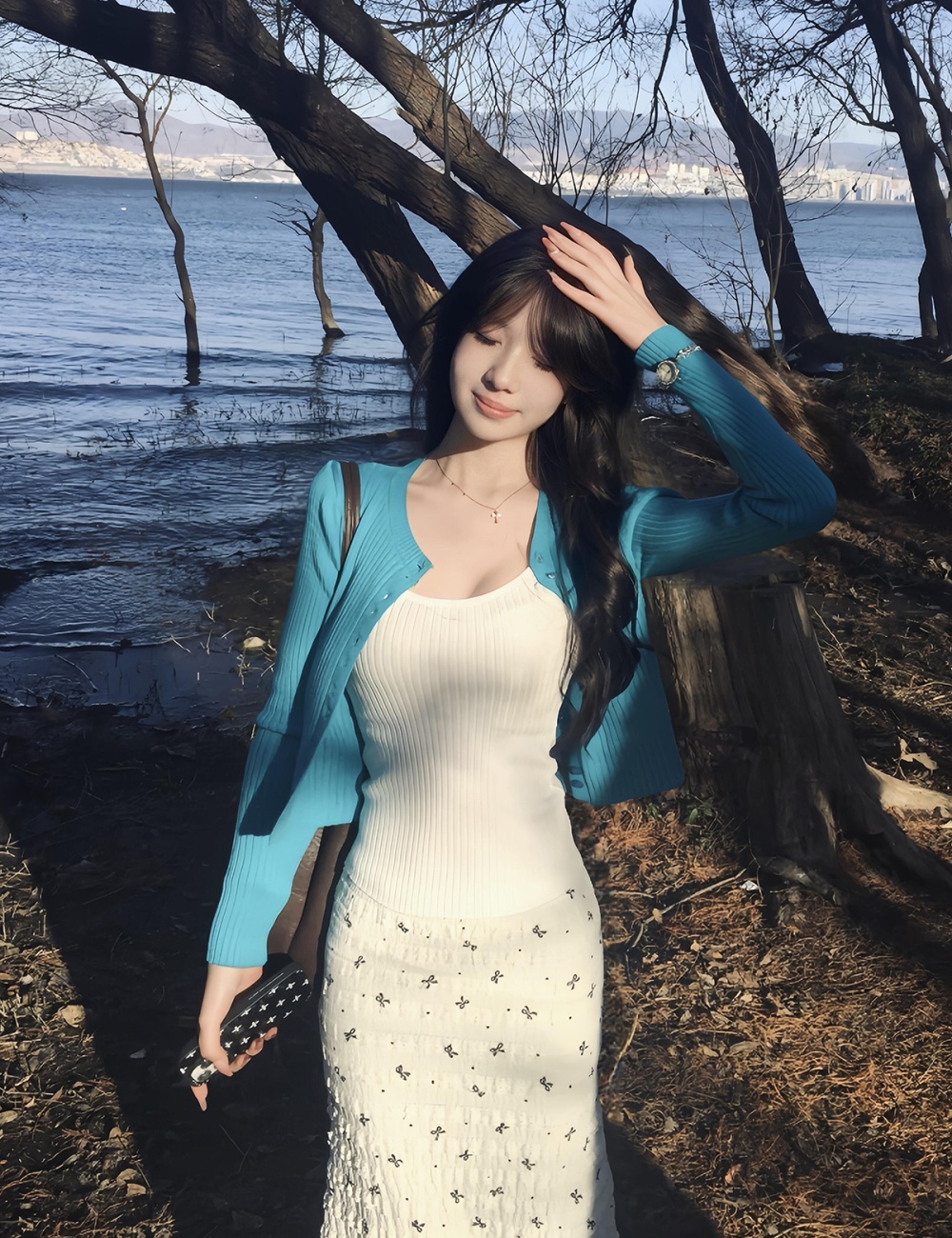 Korean style coat sling cardigan a set for women