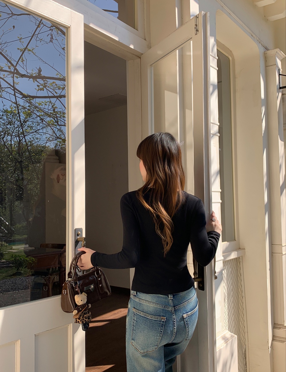 Slim gray T-shirt spicegirl bottoming shirt for women