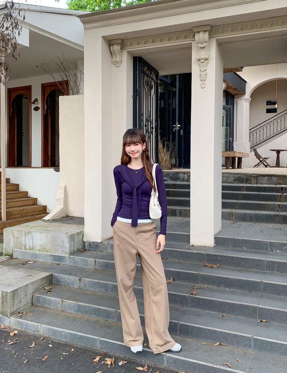 Spring T-shirt Korean style shawl for women