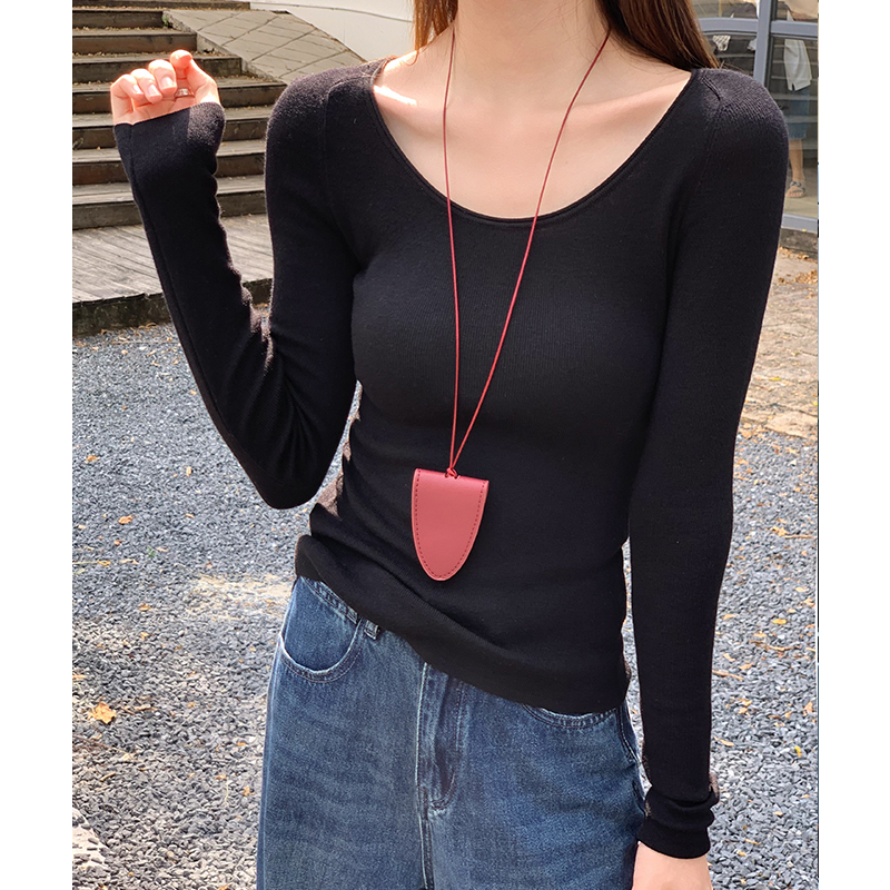 Long sleeve temperament sweater all-match bottoming shirt