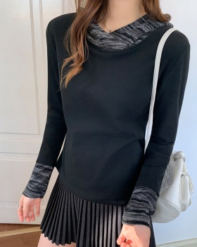 Pseudo-two bottoming shirt T-shirt for women