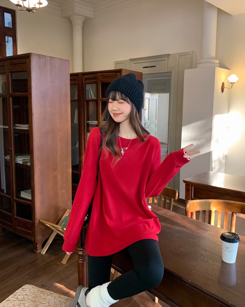 Long Western style tops long sleeve T-shirt for women