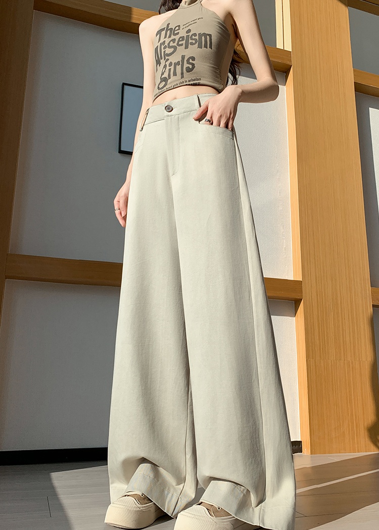 Loose suit pants slim wide leg pants for women